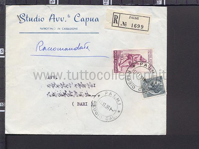 Collezionismo di storia postale buste viaggiate affrancatura tariffe postali degli anni 1960-69